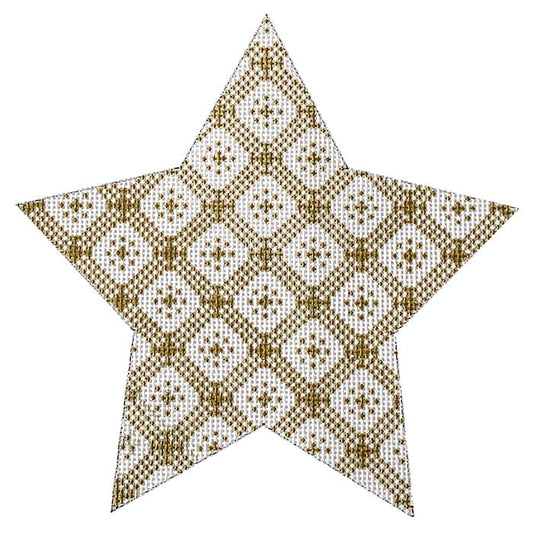 Kristi's 6" Star Gold Painted Canvas Whimsy & Grace 