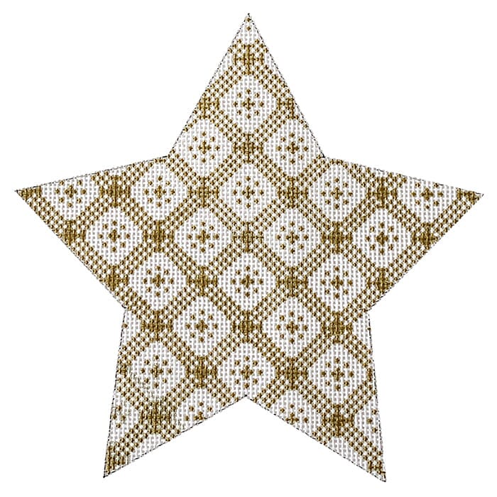 Kristi's 6" Star Gold Painted Canvas Whimsy & Grace - 1