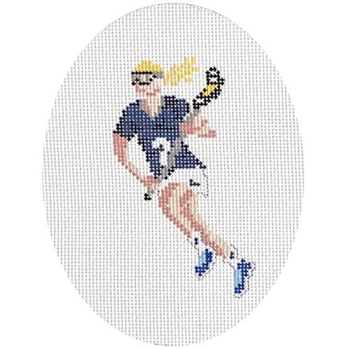 Lacrosse Female Player Painted Canvas PIP & Roo  - 1