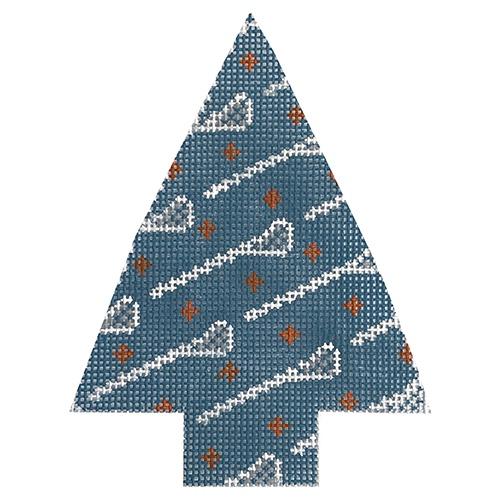 Lacrosse Tree Ornament Painted Canvas KCN Designers  - 1