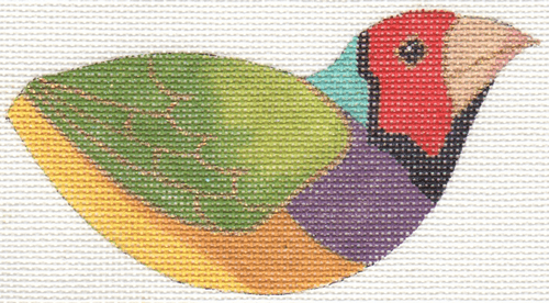 Lady Gouldian Finch Double Sided Clip-On – Needlepoint.Com