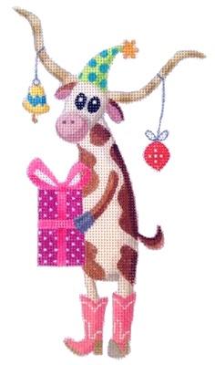Lady Longhorn Painted Canvas Kirk & Bradley 
