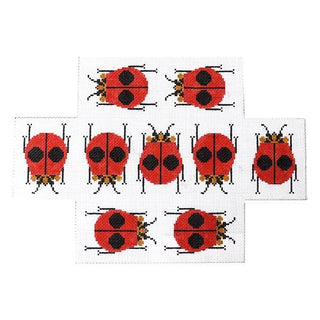 Ladybug Brick Cover on 13 Painted Canvas Charley Harper 
