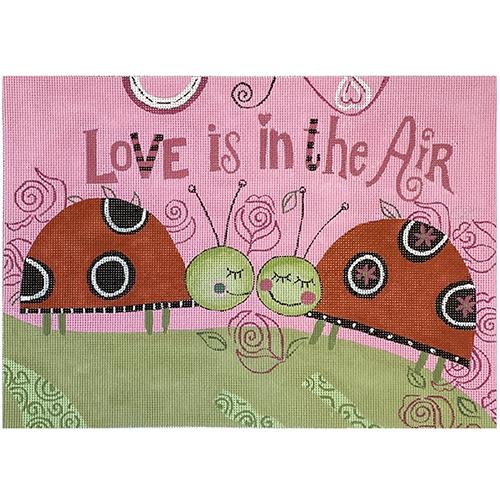 Ladybug Love is in the Air Painted Canvas Ewe & Eye 