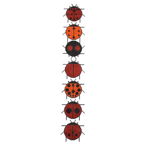 Ladybug Sampler on 13 Painted Canvas Charley Harper 