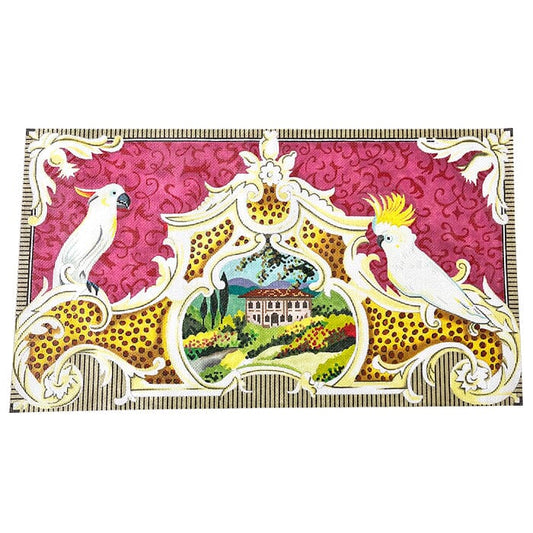 Landscape with Birds and Scroll Painted Canvas Colors of Praise 