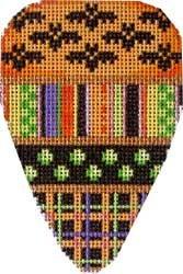 Large Candy Corn   Bats / Stripes / Dots / Plaid Painted Canvas Associated Talents  - 1