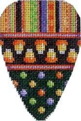 Large Candy Corn - Stripes / Corn / Dots Painted Canvas Associated Talents 