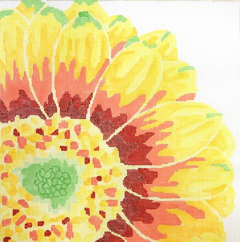 Large Flame Flower Painted Canvas Jean Smith 