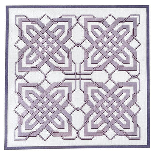 Large Purple Square Lattice Painted Canvas Susan Battle Needlepoint 
