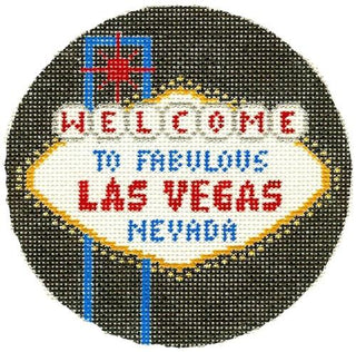 Las Vegas Ornament Painted Canvas Silver Needle 
