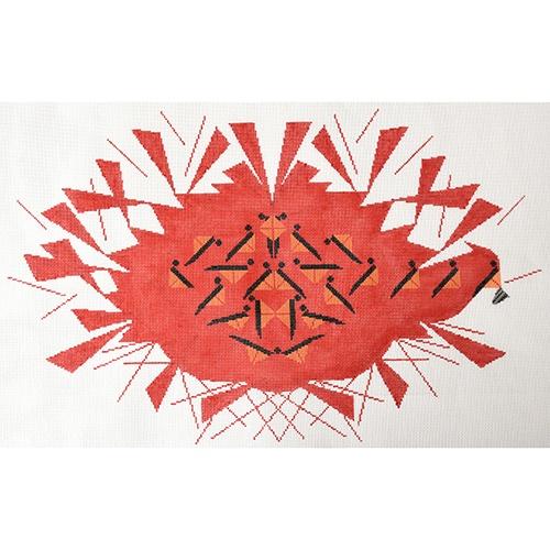 Last Sunflower Seed Painted Canvas Charley Harper 
