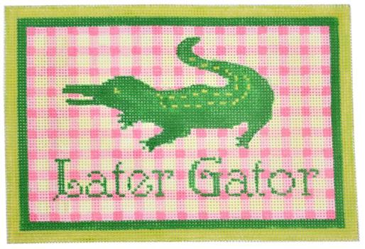 Later Gator Painted Canvas Kate Dickerson Needlepoint Collections 