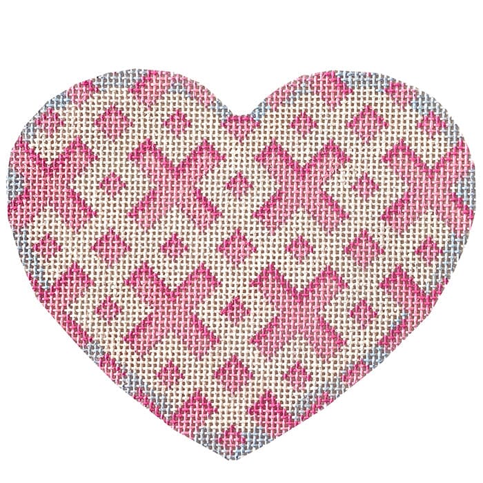 Lattice Heart Painted Canvas Associated Talents 