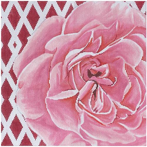 Lattice Rose Painted Canvas The Meredith Collection 