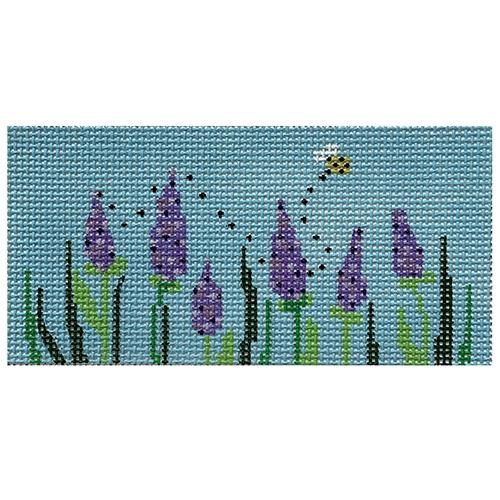 Lavender Insert Painted Canvas Madeleine Elizabeth  - 1