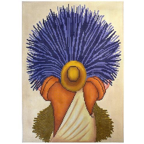 Lavender Man Painted Canvas Cooper Oaks Design  - 1
