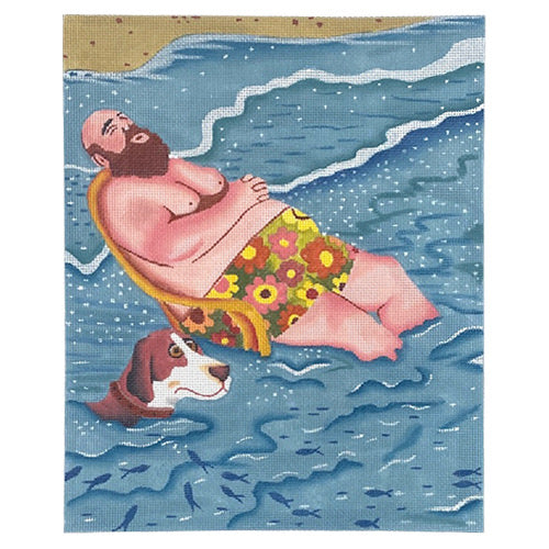Lazy Day at The Beach Painted Canvas PLD Designs  - 1