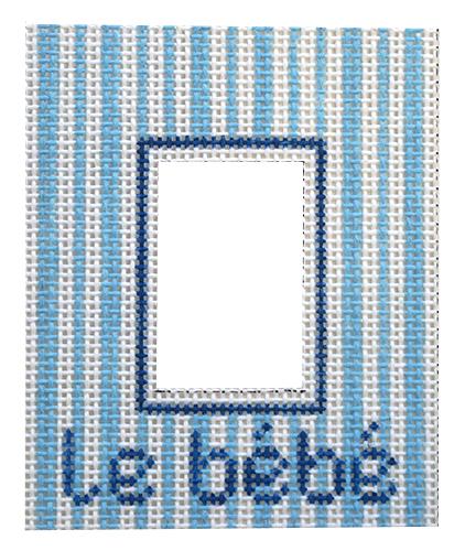 Le Bebe Blue Frame Painted Canvas All About Stitching/The Collection Design  - 1