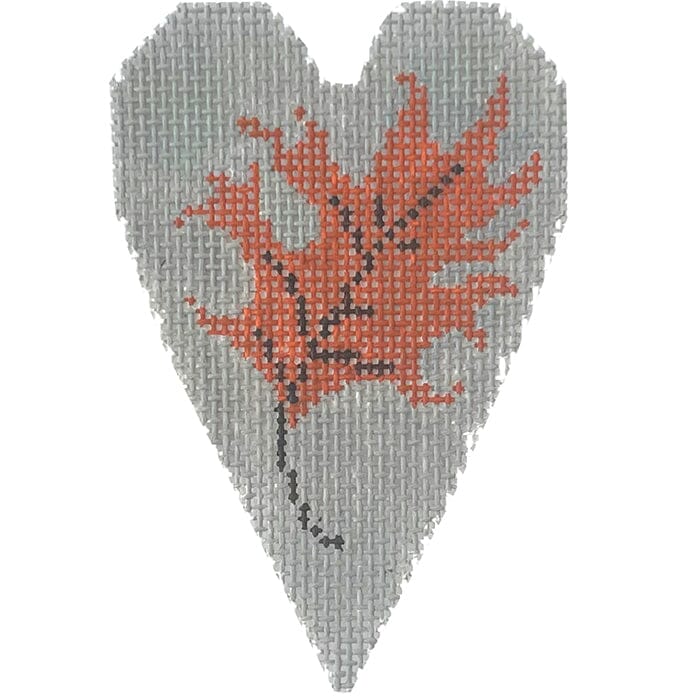 Leaf Heart Painted Canvas NeedleDeeva 