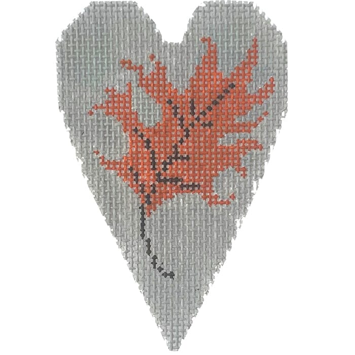 Leaf Heart Painted Canvas NeedleDeeva  - 1