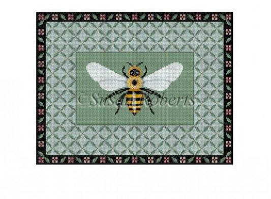 Leaf Trellis Bee Painted Canvas Susan Roberts Needlepoint Designs, Inc. 