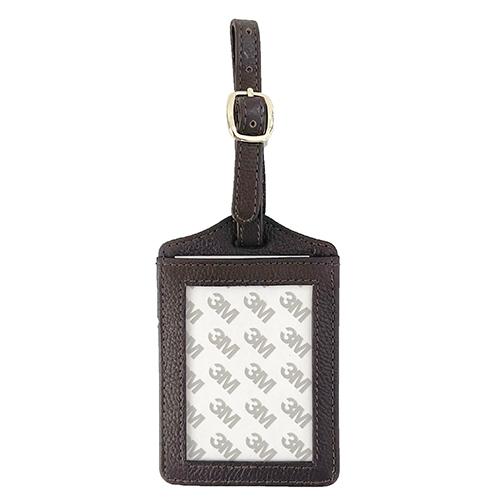 Leather Luggage Tag - Brown Leather Goods Planet Earth Leather 