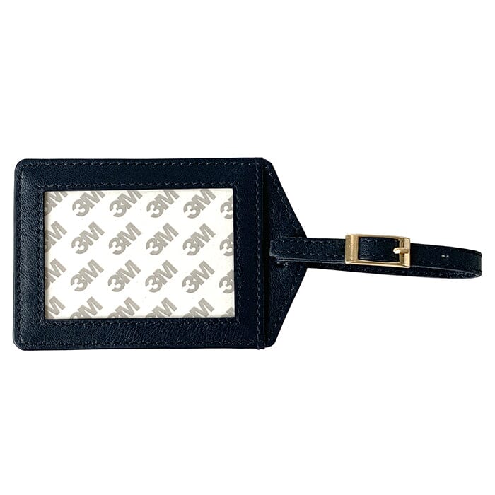 Leather Luggage Tag - Navy Blue Leather Goods Planet Earth Leather 