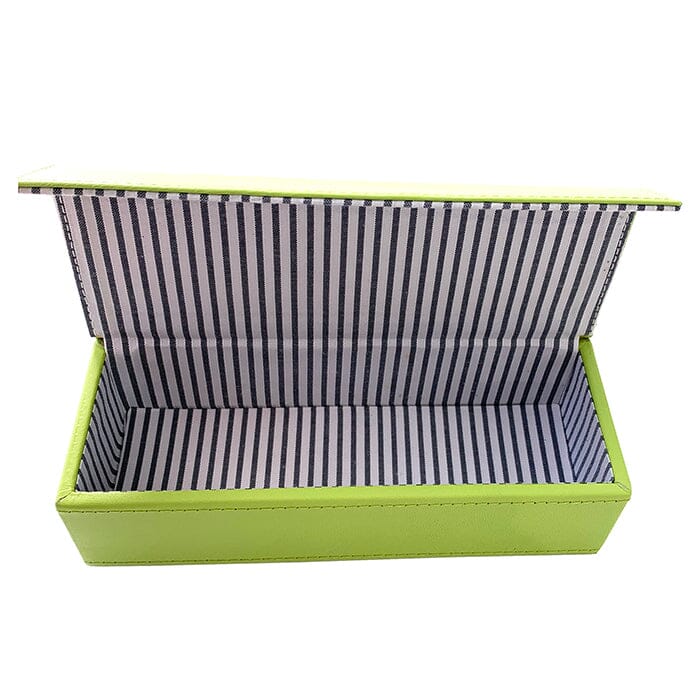 Leather Magnetic Everything Box - Lime Leather Goods Planet Earth Leather 