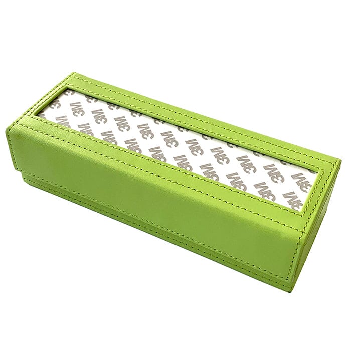 Leather Magnetic Everything Box   Lime Leather Goods Planet Earth Leather 
