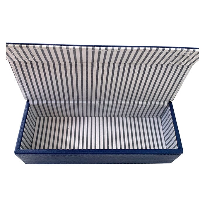 Leather Magnetic Everything Box   Royal Blue Leather Goods Planet Earth Leather  - 2