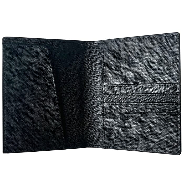 Leather Passport Cover - Black Saffiano Leather Goods Rachel Barri Designs 