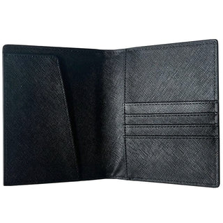 Leather Passport Cover   Black Saffiano Leather Goods Rachel Barri Designs 
