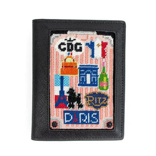 Leather Passport Cover   Black Saffiano Leather Goods Rachel Barri Designs 

