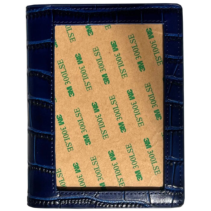 Leather Passport Cover   Blue Croc Leather Goods Rachel Barri Designs 
