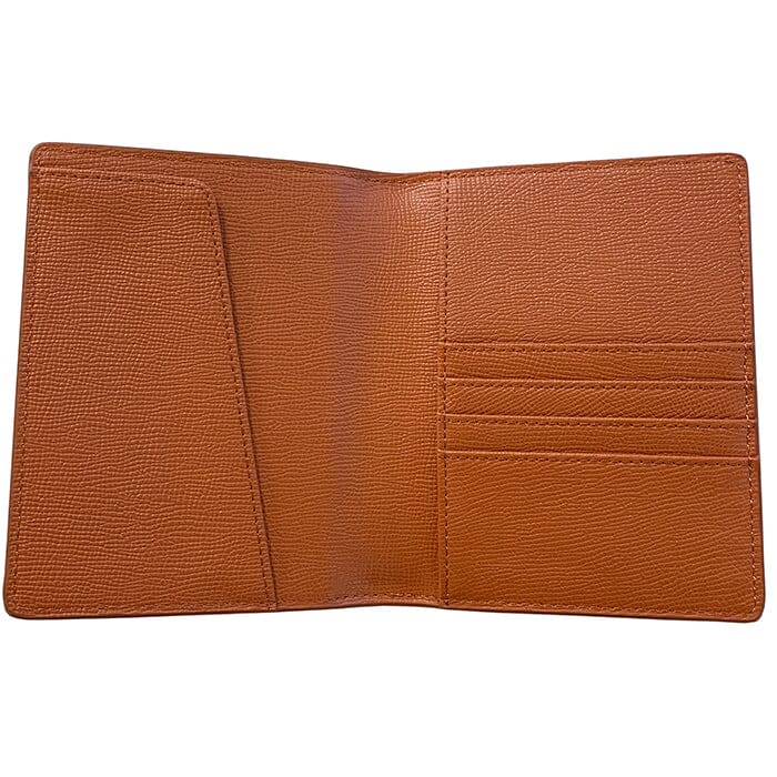 Leather Passport Cover   Cognac Saffiano Leather Goods Rachel Barri Designs 
