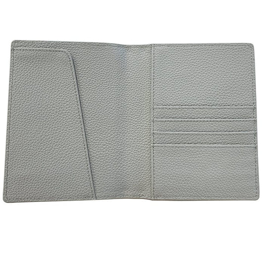 Leather Passport Cover - Grey Pebbled Accessories Rachel Barri Designs 