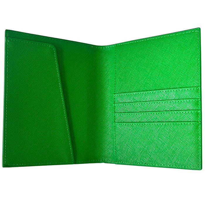 Leather Passport Cover - Kelly Green Saffiano Leather Goods Rachel Barri Designs 