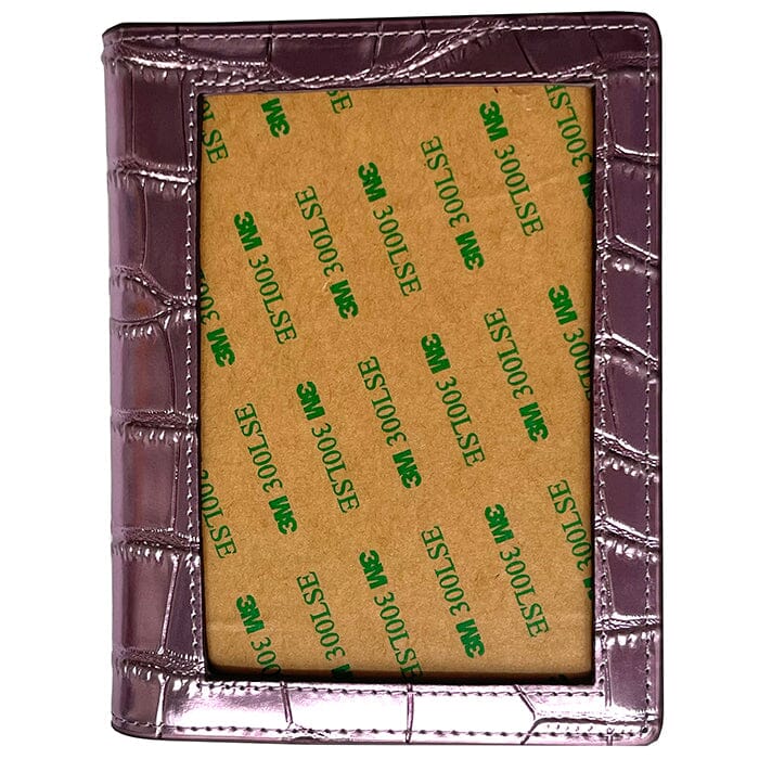 Leather Passport Cover - Mauve Croc Leather Goods Rachel Barri Designs 
