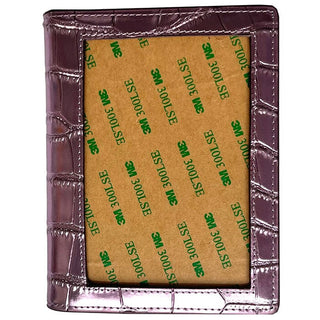 Leather Passport Cover   Mauve Croc Leather Goods Rachel Barri Designs 
