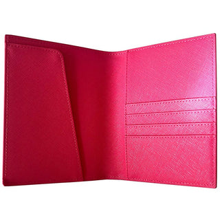 Leather Passport Cover   Pink Saffiano Leather Goods Rachel Barri Designs 
