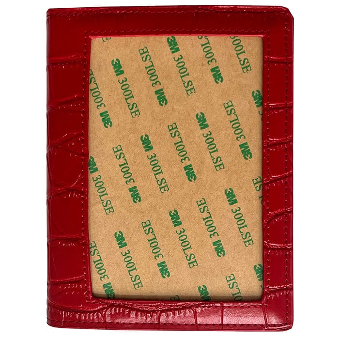 Leather Passport Cover - Red Croc Leather Goods Rachel Barri Designs 