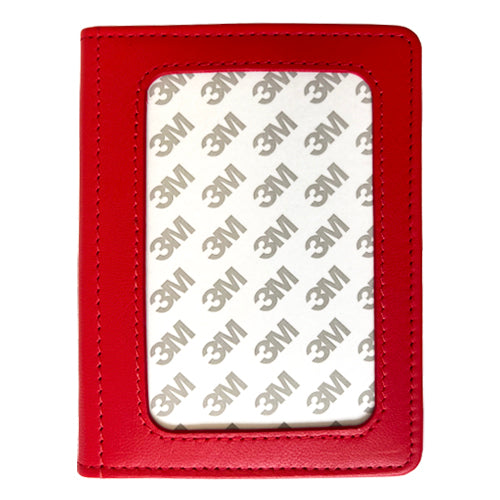 Leather Passport Cover - Red Leather Goods Planet Earth Leather 