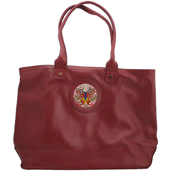 Leather Tote Bag - Maroon Leather Goods Lee's Leather Goods 