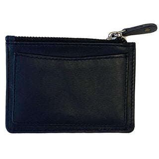 Leather Zipper Coin Wallet   Navy Blue Leather Goods Planet Earth Leather 
