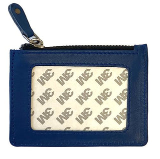 Leather Zipper Coin Wallet   Royal Blue Leather Goods Planet Earth Leather 
