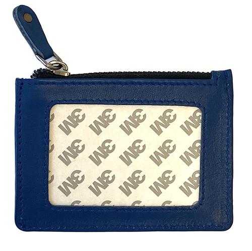 Leather Zipper Coin Wallet   Royal Blue Leather Goods Planet Earth Leather  - 1