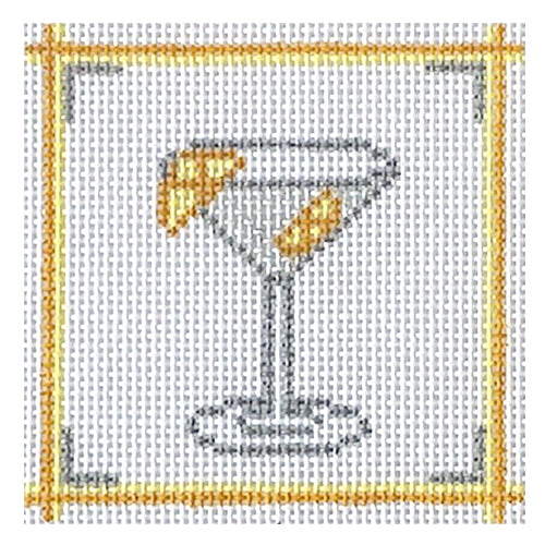 Lemon Drop Coaster Painted Canvas J. Child Designs  - 1
