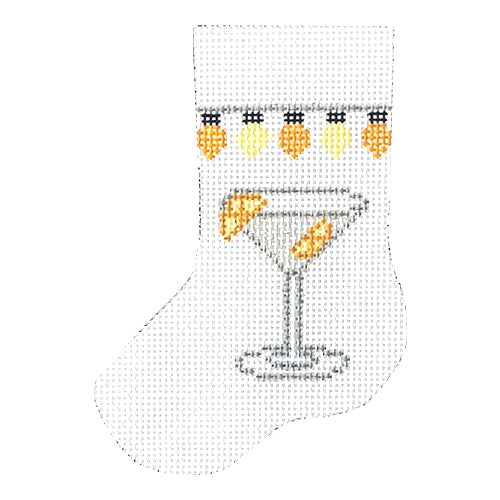 Lemon Drop Mini Stocking Painted Canvas J. Child Designs 