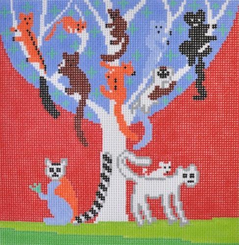 Lemur Island Painted Canvas Birds of a Feather  - 1